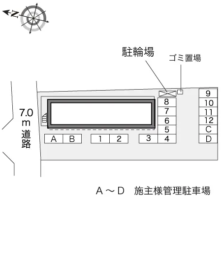 ★手数料０円★三島市安久　月極駐車場（LP）